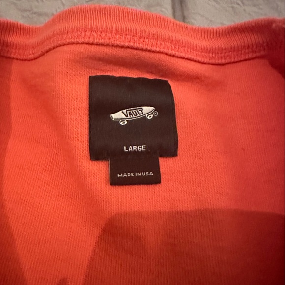 Men’s pink/ melon long sleeve by vans - Picture 2 of 3